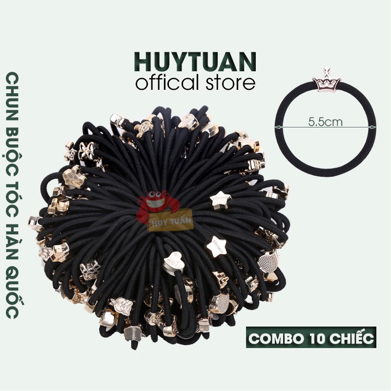 Sỉ 50 chiếc chun cột tóc dây đen họa tiết đơn giản mà tinh tế