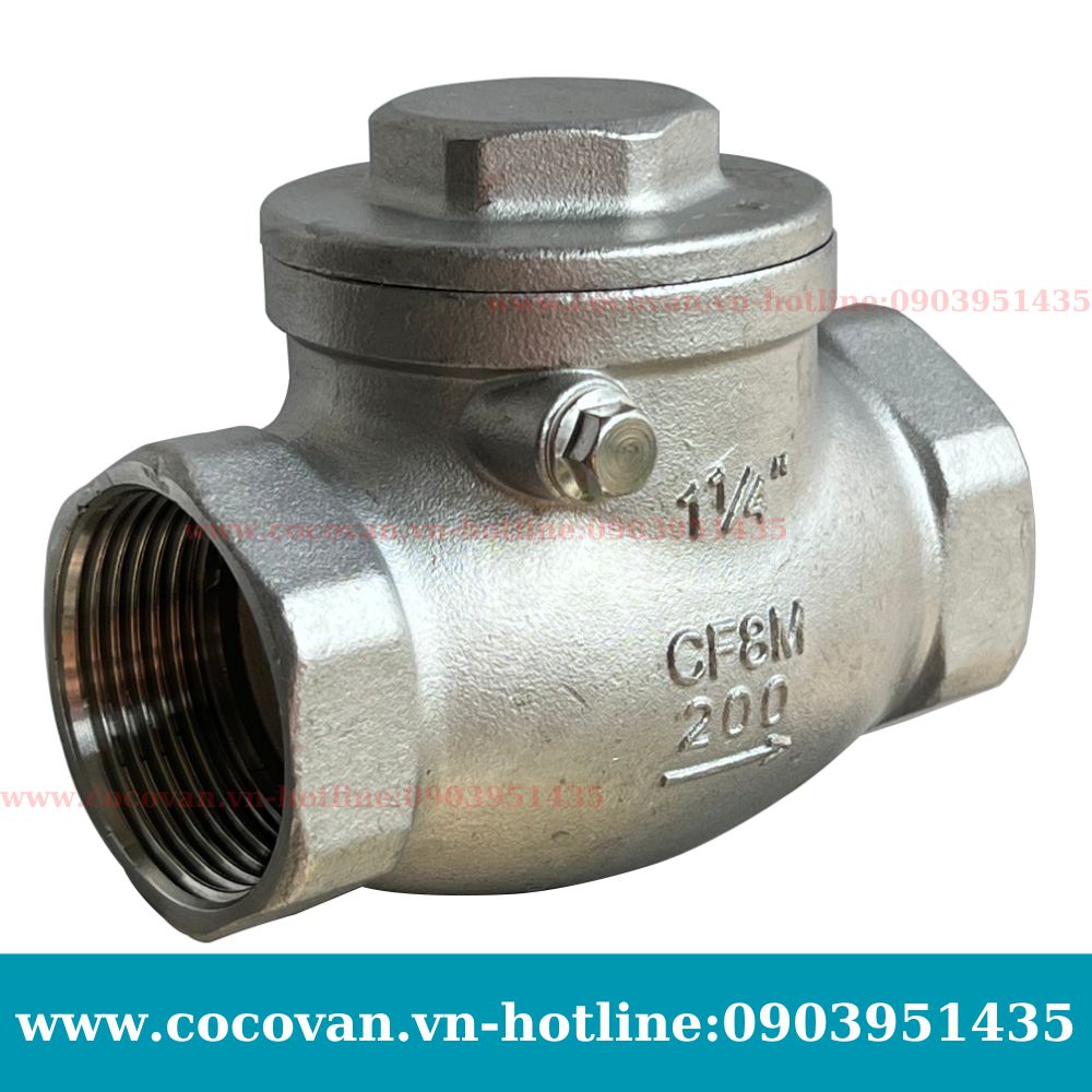 Van 1 chiều lá lật inox 304 tại shop cocovan ,van 1 chiều inox phi 21 27 34 42 49 60 76 90 114,van 1 chiều cho nước,van 1 chiều cho hơi,van 1 chiều cho hóa chát,van 1 chiều khí nén,van 1 chiều nồi hơi