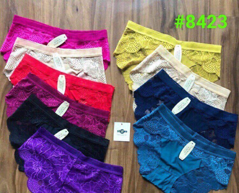Combo 10 quần lót nữ Su phối Ren Cao Cấp Freesize