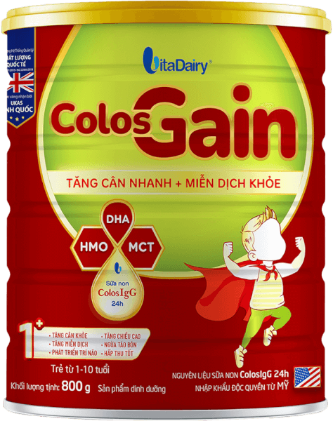 Sữa colos gain tăng cân nhanh cho bé 1-10 tuổi 800g