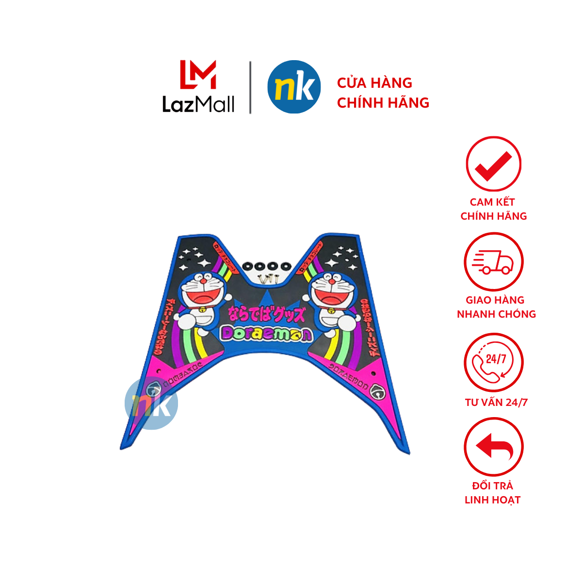 Thảm lót chân cao su xe Vision 2020-2021 hoạt hình Doraemon, ANGRY BIRD màu sắc ngộ nghỉnh