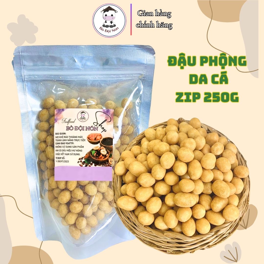 250g đậu phộng da cá cốt dừa bò đội nón