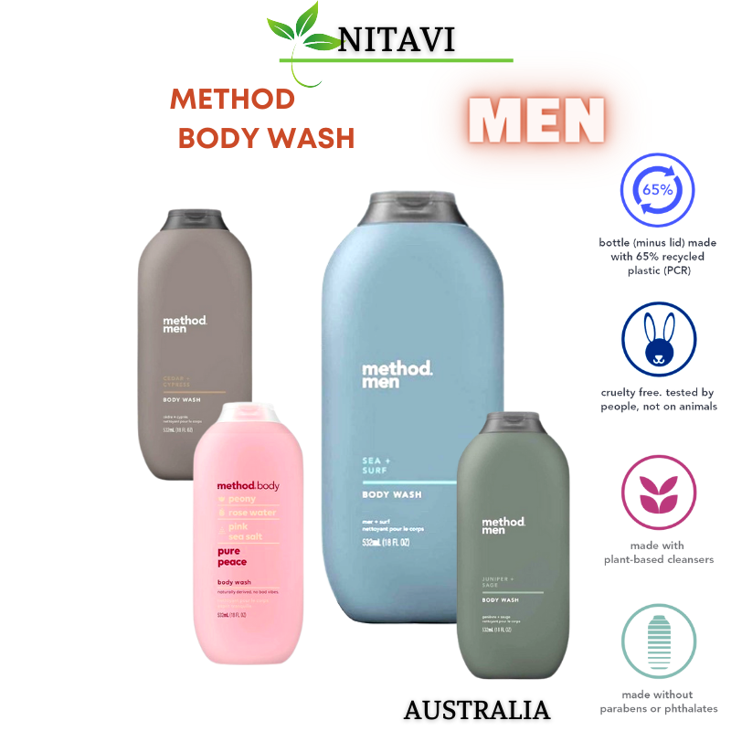 Sữa tắm Nam method men body wash Sữa tắm dưỡng ẩm cho nam giới 532ml