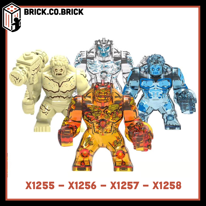 The Elementals Đồ Chơi Lắp Ghép Xếp hình Bigfig Chúa Tể Nguyên Tố Spider Man Far From Home X1255 X1258