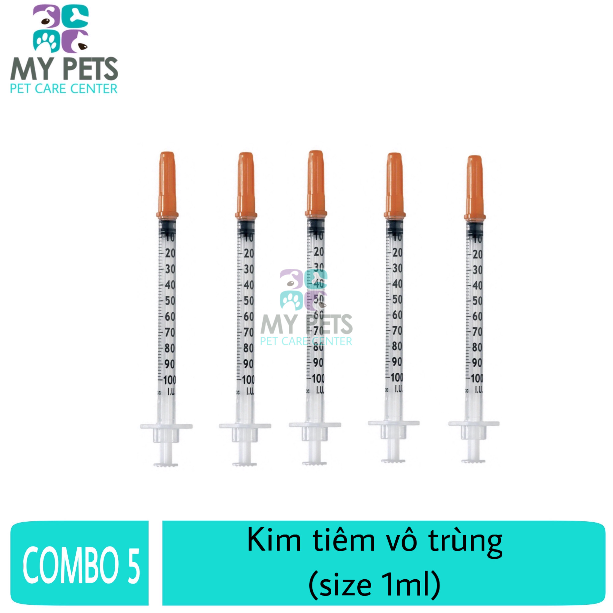 COMBO 5 cây kim tiêm chích 1cc cho gà đá - 5 cây 1cc