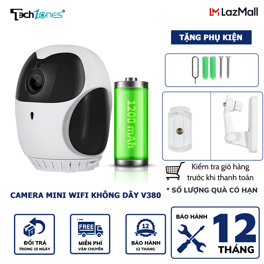 Camera ip wifi xoay 360° - camera an ninh tích điện siêu nhỏ 3h v380 d1 pro/ ezviz c6n 2mp 1080p - camera không dây theo dõi chuyển động hãng phân phối chính thức