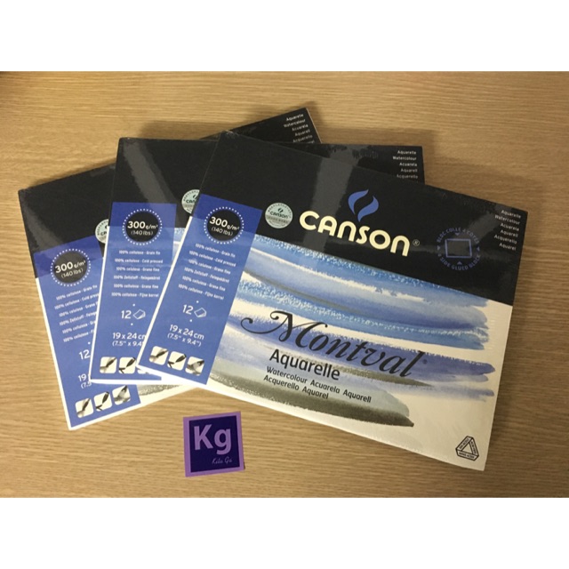 Tập 12 Tờ Giấy Vẽ Màu Nước Canson Montval 300Gsm