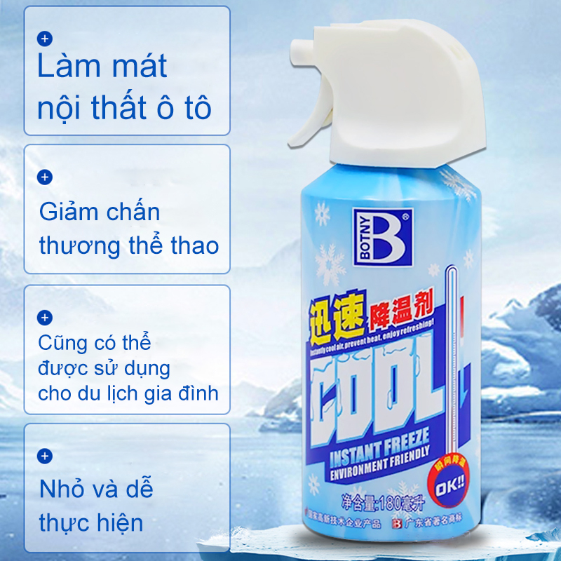 [HCM]1 BOTNY Bình xịt làm mát xe - Làm mát không khí xe hơi - Giảm nhiệt xe