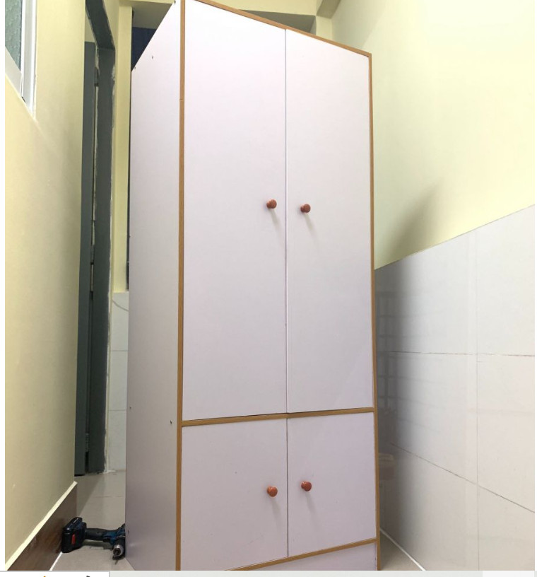 Hỏa Tốc HCM - Tủ gỗ quần áo người lớn 1m5 4 cánh tiện dụng- Tủ gỗ MDF cao cấp chống trầy,chống thấm