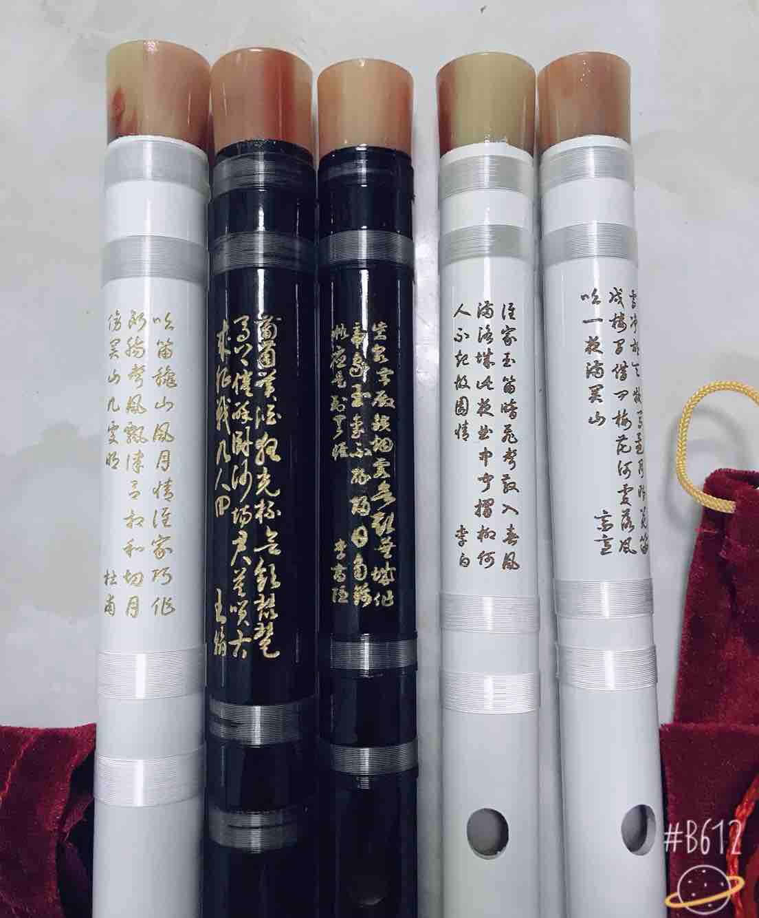 Sáo dizi không khớp cao cấp màu xanh, đen, trắng