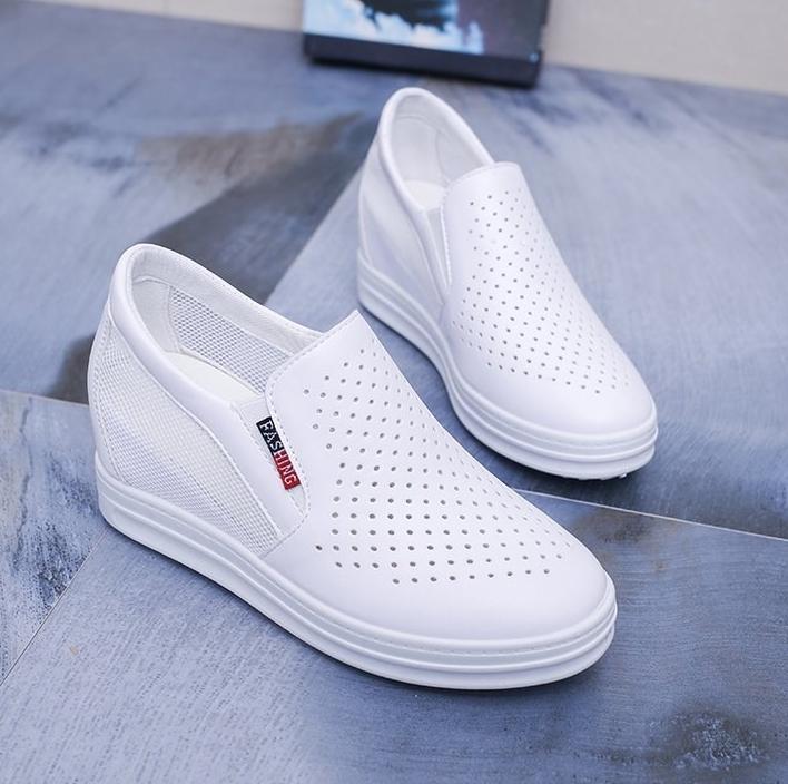 Giày Sneakers Nữ Độn Đế 7cm Mã H35 Form Nhỏ 1 cỡ