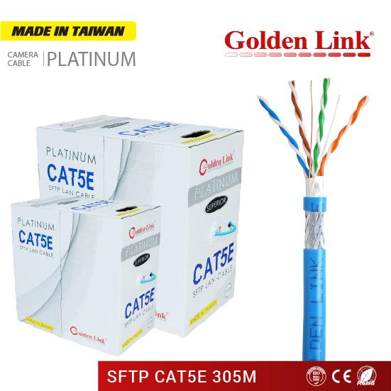 Cáp mạng golden link platinum sftp cat 5e gl01004 xanh dương