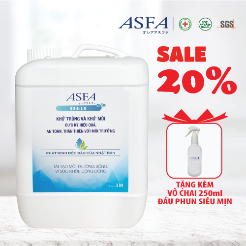 Nước khử mùi, diệt khuẩn ASFA dành cho kênh HORECA 5 Lít
