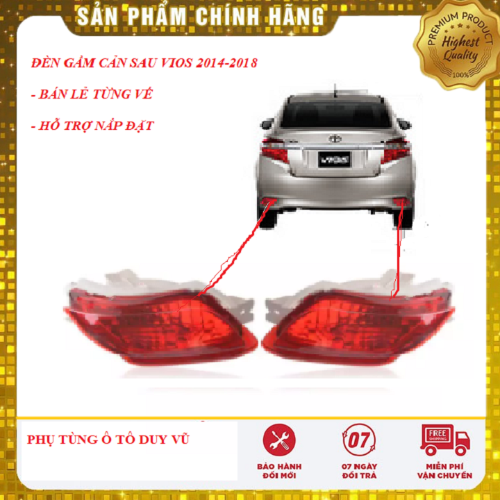 Đèn gầm cản sau toyota vios 2014-2018