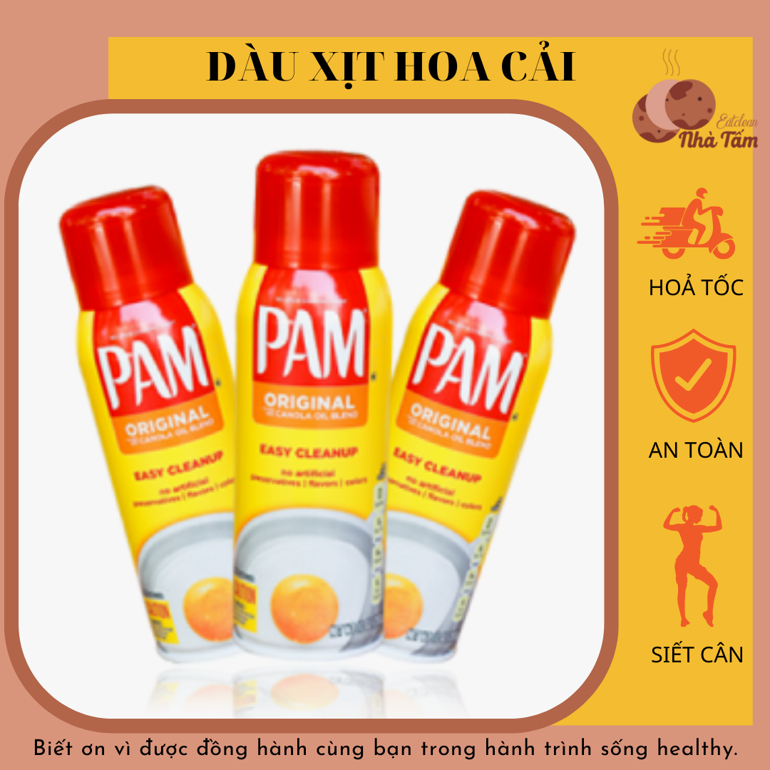 Dầu xịt ăn kiêng 0 calo PAM Olive chính hãng 12oz eatclean eat clean dầu Pam dầu hoa cải dầu 0 calo dầu ăn kiêng
