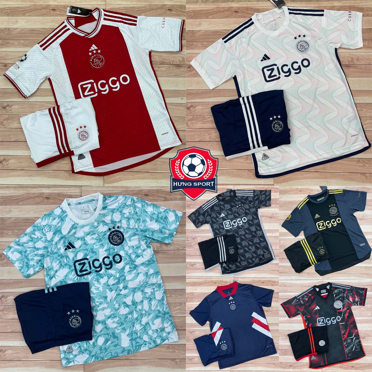 HOÀN TIỀN 15% - Áo Bóng Đá CLB Ajax Amsterdam 2023 - Chuẩn Mẫu Thi Đấu - Vải Polyester Gai Thái