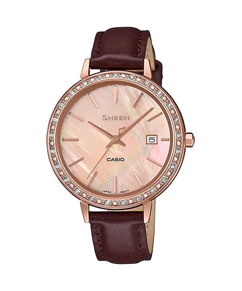 Đồng hồ nữ casio sheen she-4052pgl-4a hàng chính hãng