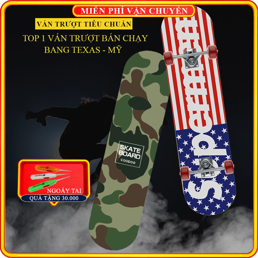 Ván trượt thể thao cỡ lớn đạt chuẩn thi đấu - Ván trượt dành cho thanh thiếu niên và người lớn tải trọng 80kg