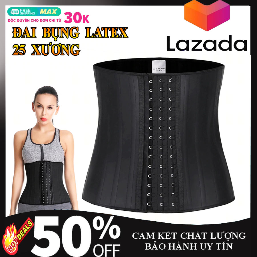 Đai nịt bụng latex 25 xương chuẩn nhập khẩu chinh hãng colombia  24cm ,  26cm vải cotton mềm mại thoải mãi giảm mỡ bụng nhanh hiệu quả cải thiện vòng eo thon gọn.