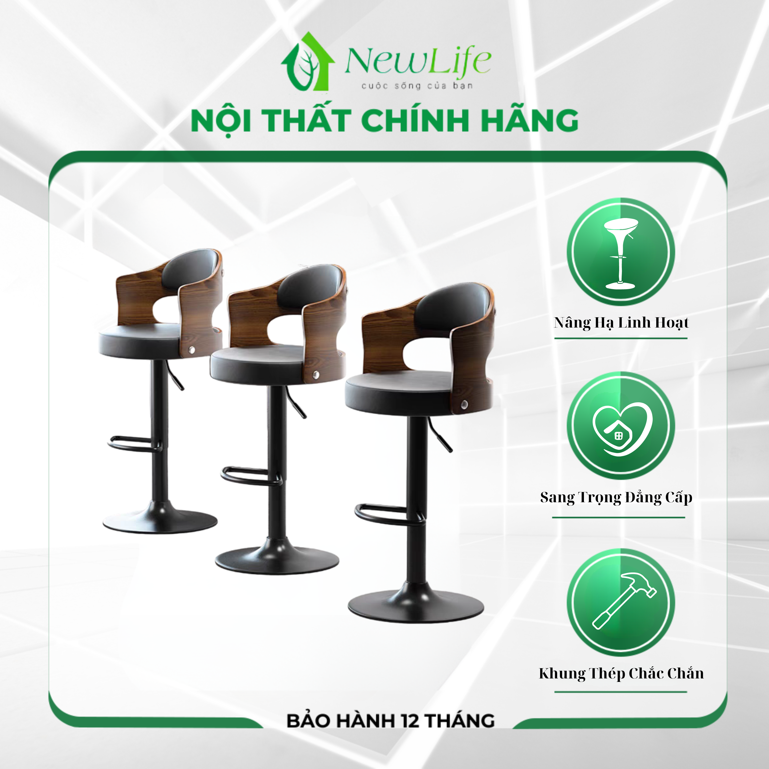 Ghế quầy bar nhập khẩu - Ghế quầy thu ngân, lễ tân, makeup dùng decor phòng đẹp