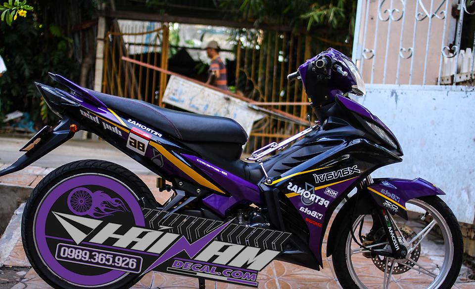 Tem trùm exciter 135 motul tím