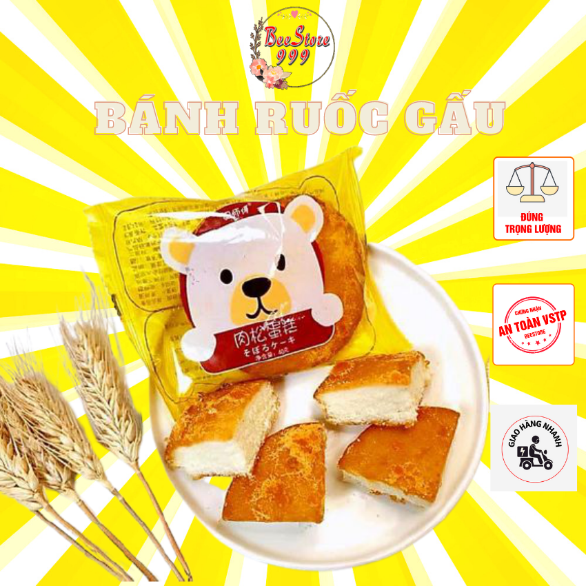 Hộp 20 cái bánh ruốc gấu mặn ngọt date mới