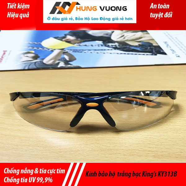 Kính bảo hộ King's KY313 màu trắng tráng bạc