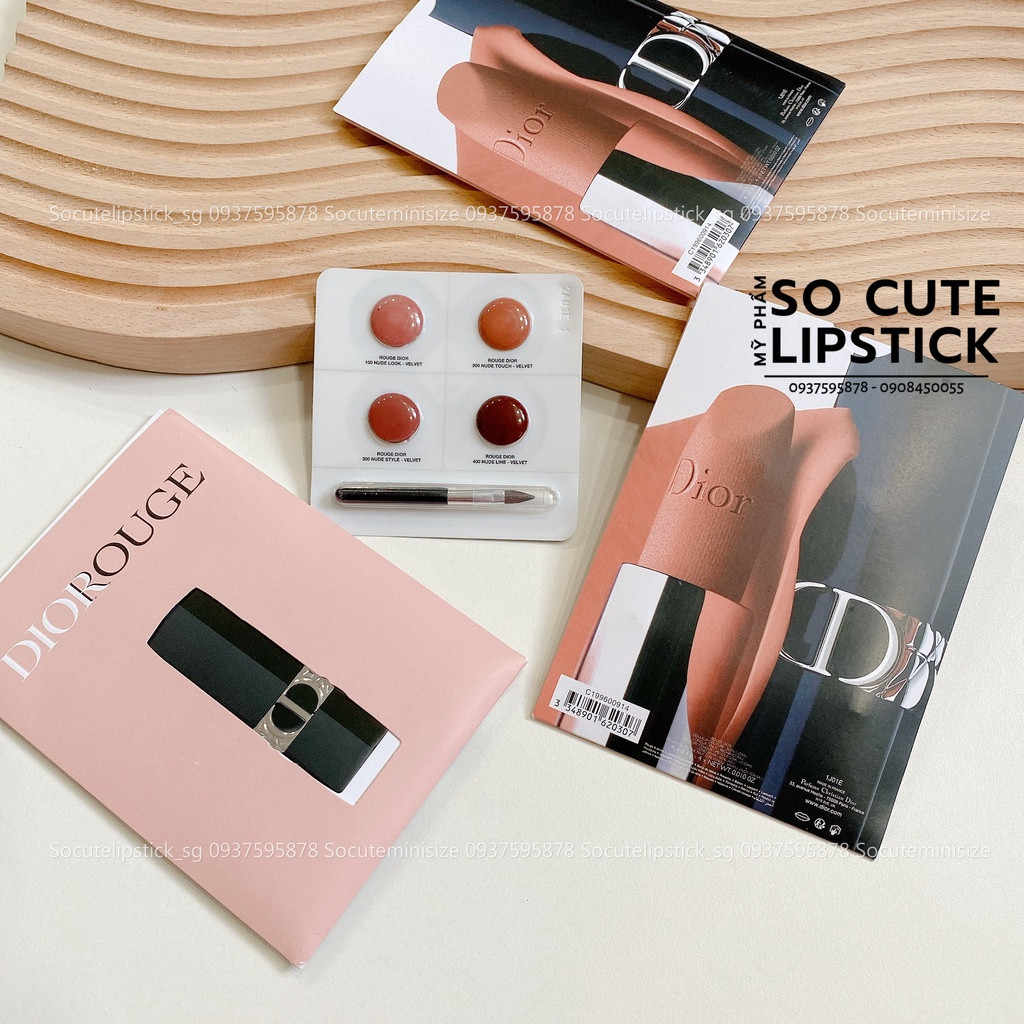 Vỉ son diior rouge 4 ô màu 100 - 200 - 300 - 400