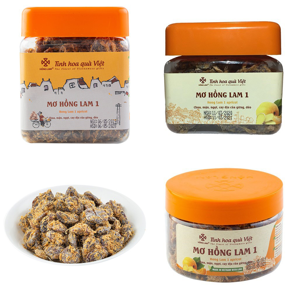 Ô mai mơ hồng lam 1 chua mặn ngọt gừng