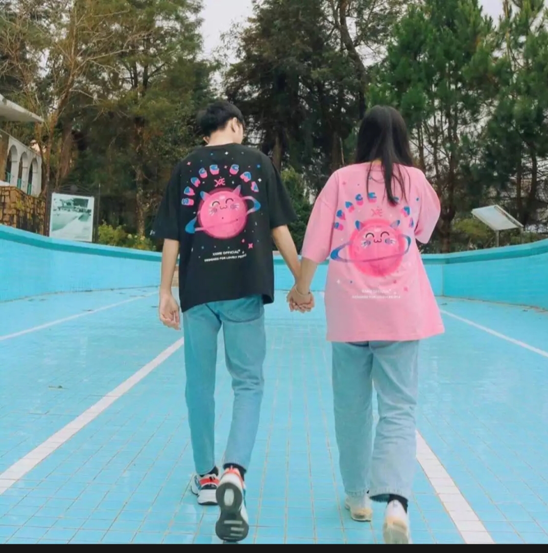 XẢ HÀNG - ĐỒNG GIÁ 19k Áo Thun Nam Nữ Form Rộng In Hình SPACE CAT độc đẹp, Vải Dày Mịn, Thiết Kế Thời Trang, Đường May Sắc Sảo ( Hồng )