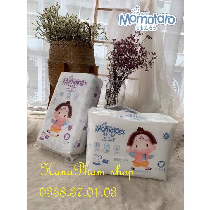 [Hàng Chính Hãng ] Combo 2 bịch Tã dán / Bỉm Quần MOMOTARO xuất NHẬT Siêu Thấm Hút S/112 M/96 L/84 XL/78 XXL/72  XXXL/70 Full size