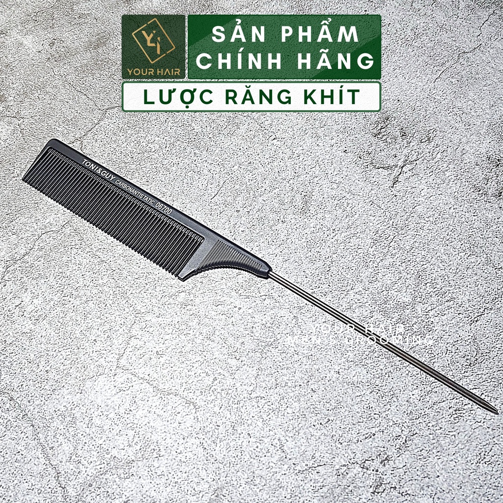 Lược răng khít có cán nhọn toni & guy carbonantistatic 0812