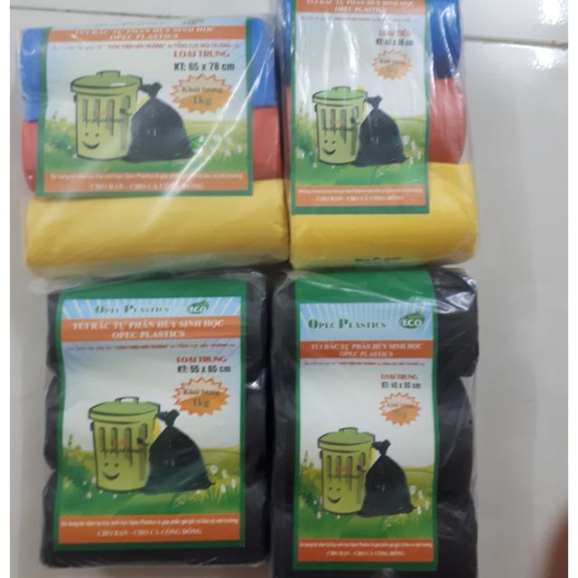 Túi đựng rác tự hủy sinh học - opec plastic - 55×65/65×78/45×55