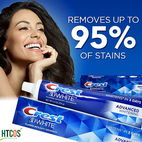 KEM ĐÁNH RĂNG CREST 3D WHITE ADVANCE 150GR MỸ