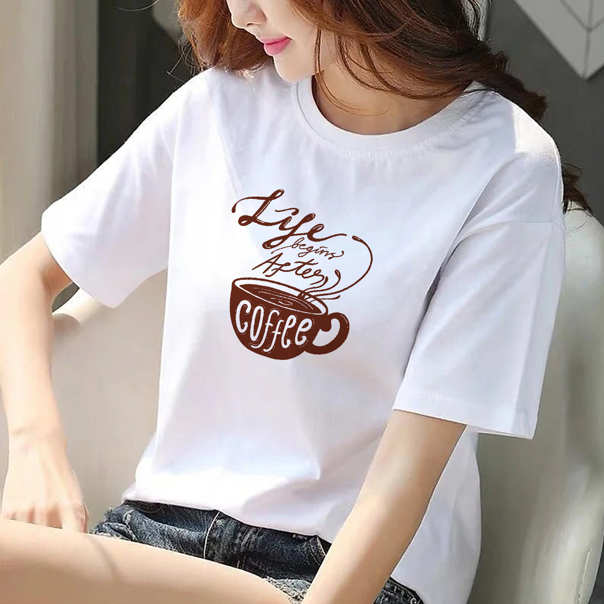 Áo Thun Nữ Đẹp Coffee Life  - KTQN TSHIRT AND UNIFORM