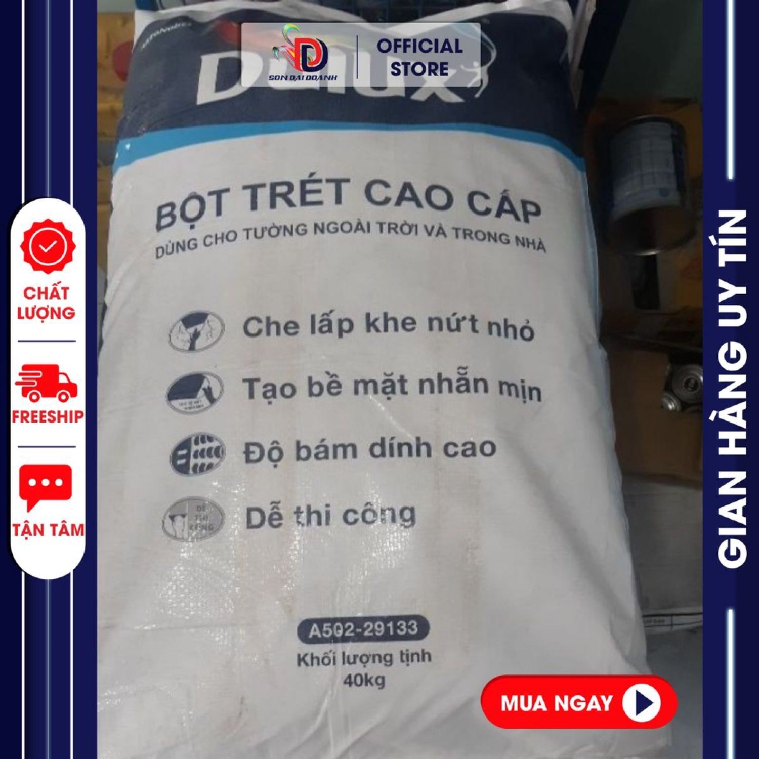 Bột dulux cao cấp ngoài trời bao 40kg-hàng cao cấp