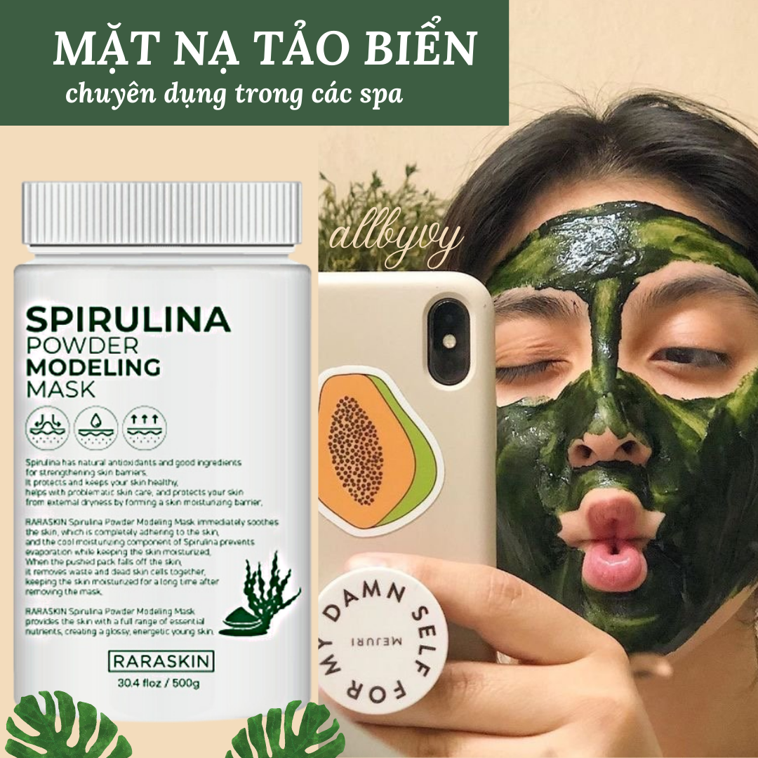 Allbyvy | Mặt nạ tảo biển Spirulina Modeling Mask 500gr
