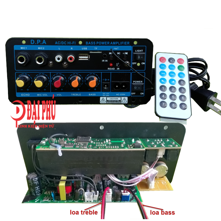 Mạch loa kéo công suất 100W - 150W DPA loa kéo 2.5 tấc 3 tấc Bluetooth Karaoke
