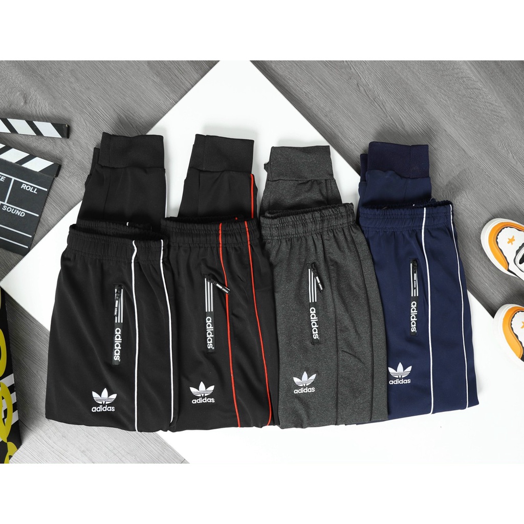 - Quần Thun jogger dài túm nam bigsize - 2 sọc dài <130kg