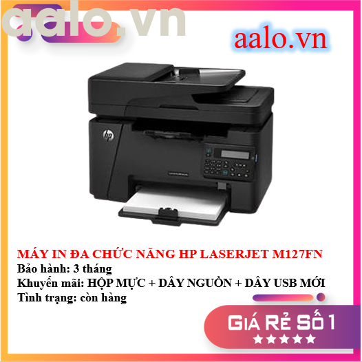Máy in đa chức năng hp laserjet m127fn - kèm hộp mực dây nguồn dây usb mới - aalo.vn
