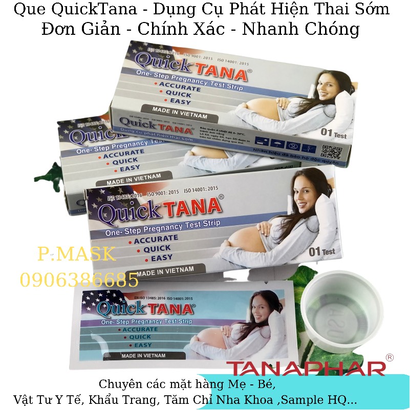 Dụng cụ phát hiện thai sớm QuickTana tiện lợi, chính xác - Que thử thai QuickTana 5mm phát hiện thai sớm