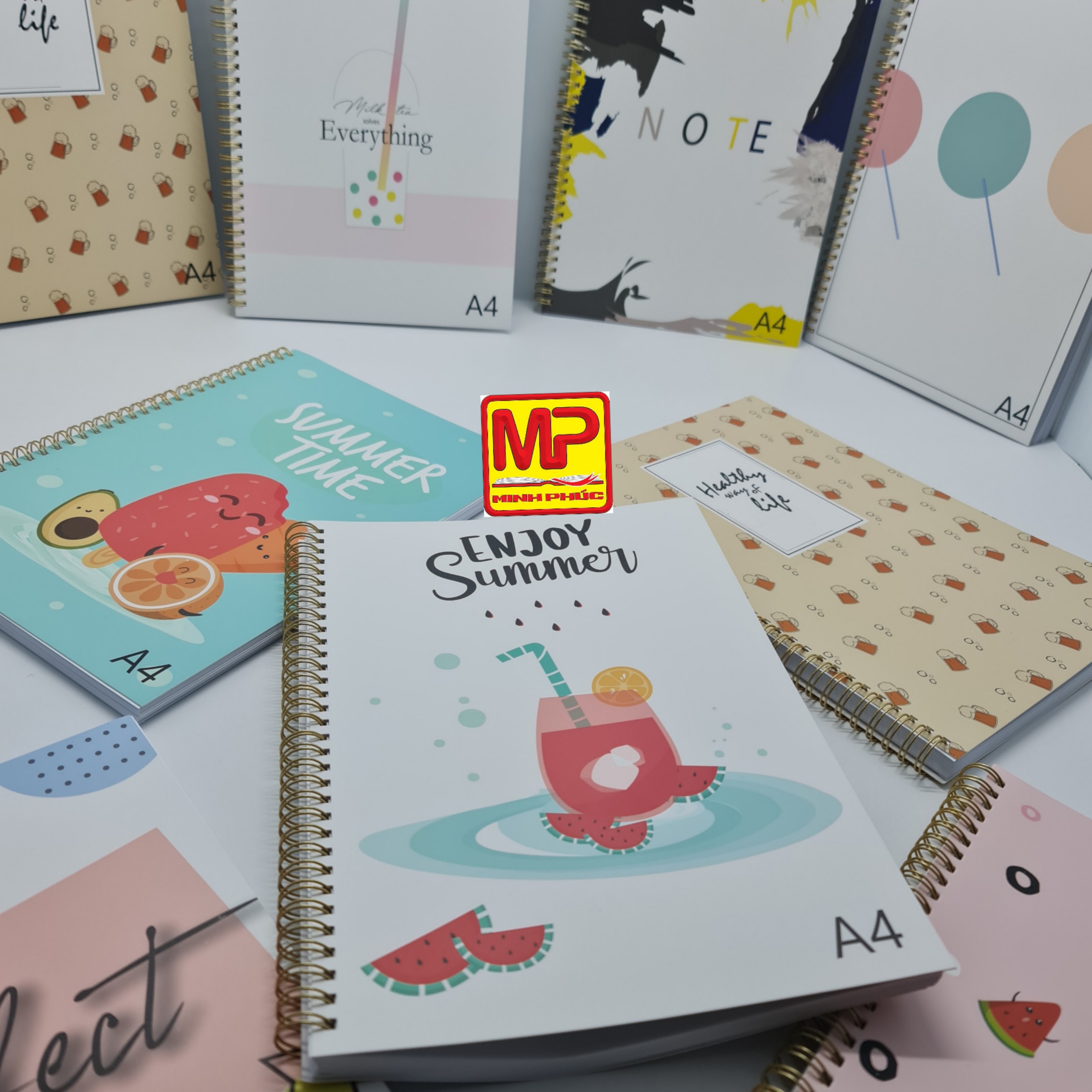 Sổ lò xo a4 tiến phát, sổ 210 trang, dòng kẻ ngang