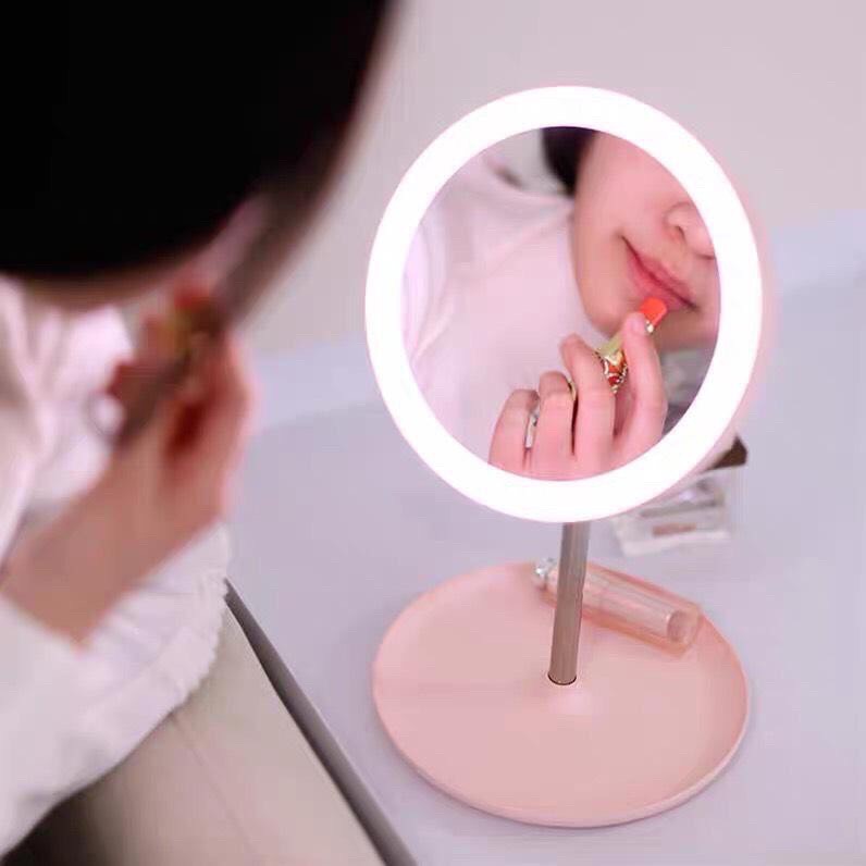 GƯƠNG SOI TRANG ĐIỂM CÓ ĐÈN LED ĐA NĂNG CÓ THỂ KẾT HỢP LÀM ĐÈN NGỦ ĐÈN ĐỔI MÀU LED