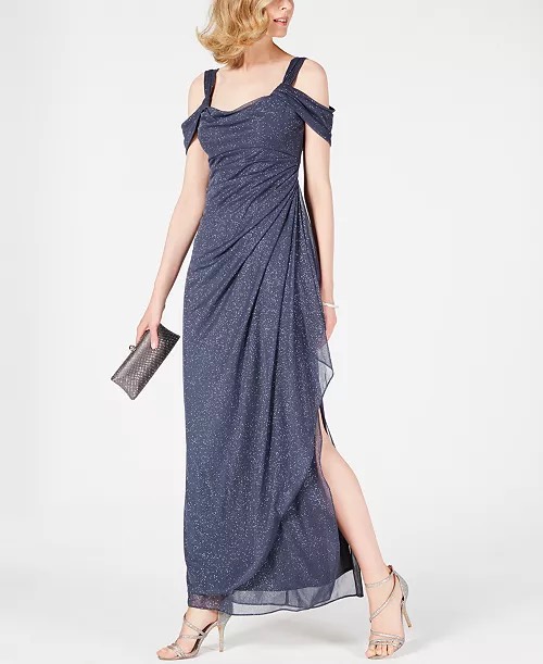 Đầm dạ hội kim tuyến xuất dư xịn