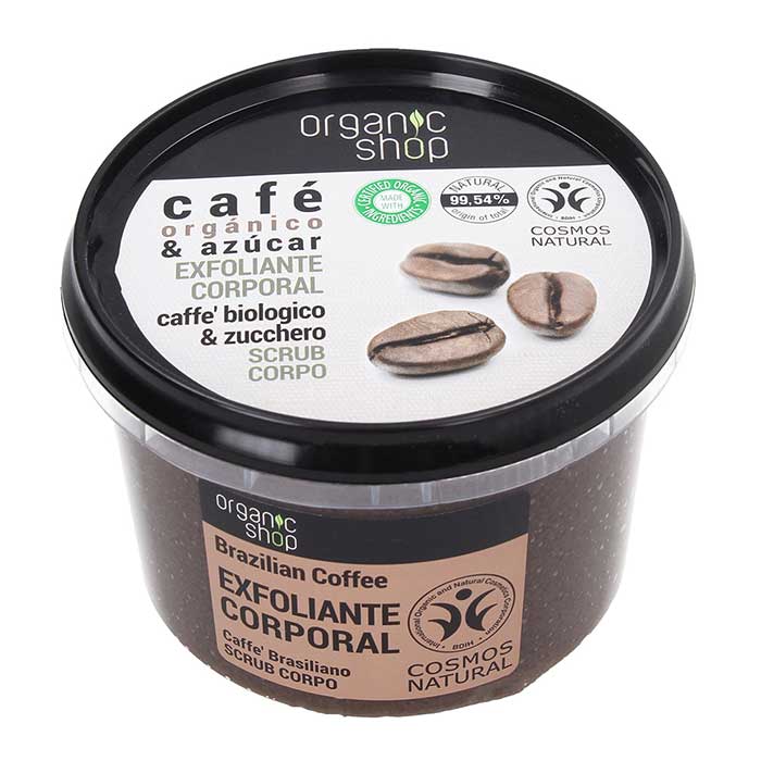 Tẩy da chết toàn thân Organic Shop Organic Coffee Sugar &amp; Salt Body Scrub 250ml