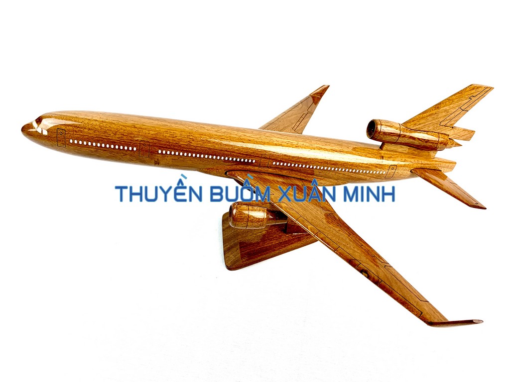 [HCM]Mô Hình Máy Bay Gỗ Boeing MD-11 | Gỗ Căm Xe | Size Lớn