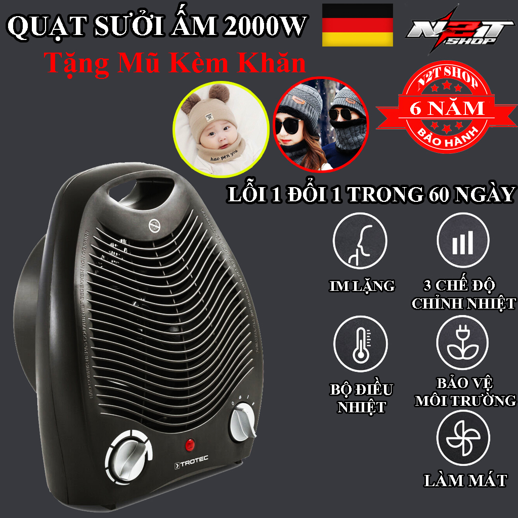 Máy suoi ấm phòng 2000w không tiếng ồn an toàn làm ấm nhanh chóng có chống nhiệt sản phẩm hot nhất năm 2022.