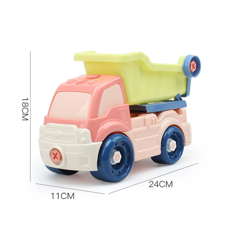 Bộ đồ chơi lắp ráp xe tải nhiều màu sắc kích thích giác quan của bé