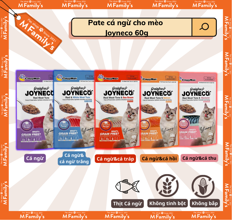 Pate cá ngừ cho mèo Joyneco Cattyman 60g | Pate mèo giá rẻ! thơm ngon!