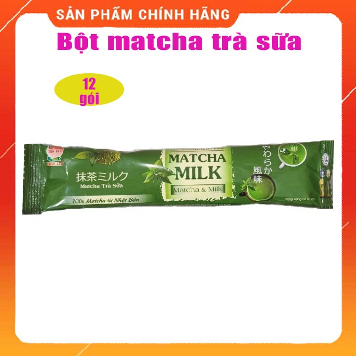 Bột matcha trà sữa ăn vặt nguyên liệu từ nhật bản
